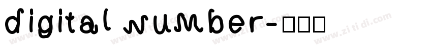 digital number字体转换